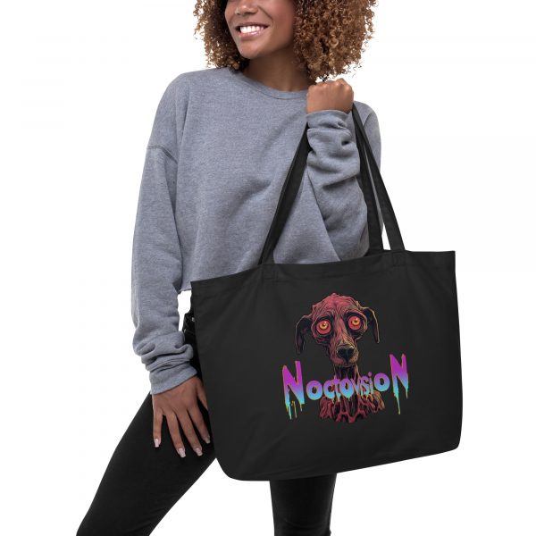 Noctovision 'Hypnotic Dog' Large organic tote bag - Image 2
