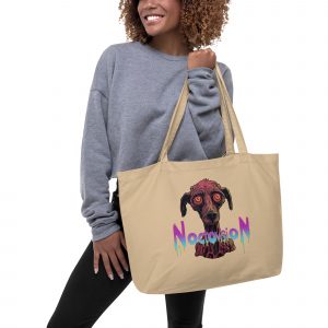 Noctovision 'Hypnotic Dog' Large organic tote bag